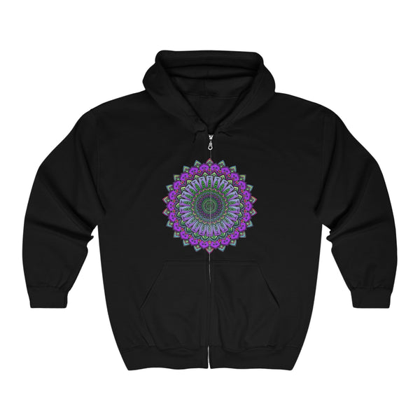 Intricate Purple Mandala Hoodie - Spiritual Art Hoodie - Blululi