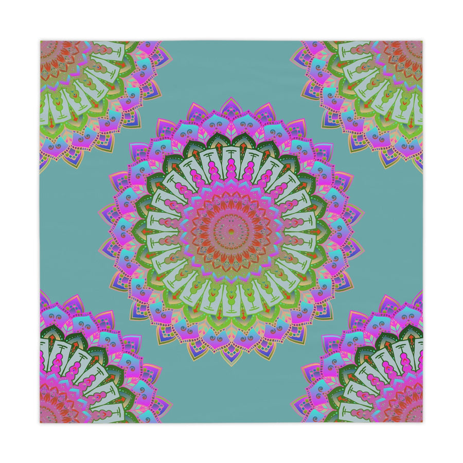 Iridescent Mandala Tablecloth - Sage Green Home Decor - Blululi