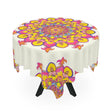Ivory Mandala Tablecloth - Colorful Floral Design Home Decor - Blululi