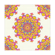 Ivory Mandala Tablecloth - Colorful Floral Design Home Decor - Blululi