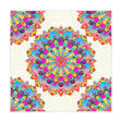 Ivory Mandala Tablecloth - Colorful Floral Design Home Decor - Blululi