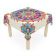Ivory Mandala Tablecloth - Colorful Floral Design Home Decor - Blululi