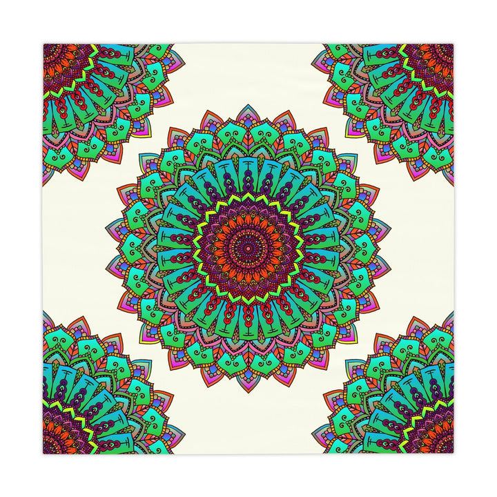 Ivory Mandala Tablecloth - Colorful & Intricate Home Decor - Blululi
