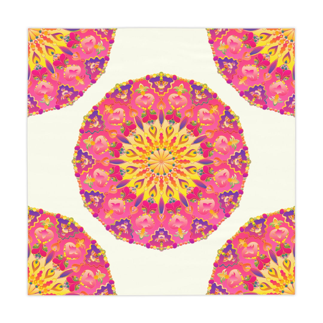 Ivory Mandala Tablecloth - Floral & Colorful Home Decor - Blululi