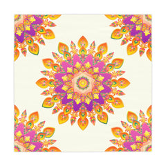 Ivory Mandala Tablecloth - Floral & Vibrant Home Decor - Blululi