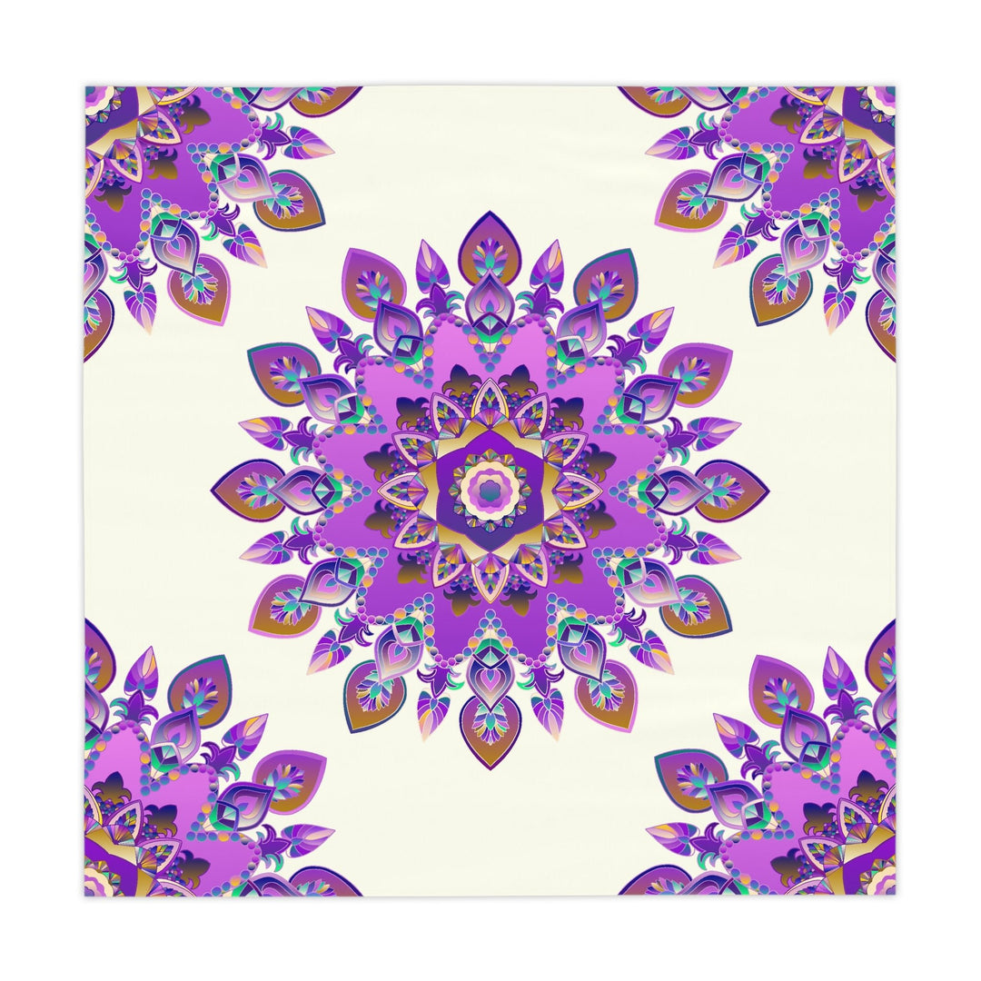 Ivory Mandala Tablecloth - Intricate & Colorful Home Decor - Blululi
