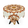 Ivory Mandala Tablecloth - Intricate Floral Design Home Decor - Blululi