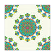 Ivory Mandala Tablecloth - Vibrant Floral Design Home Decor - Blululi
