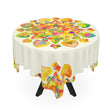 Ivory Mandala Tablecloth - Vibrant & Intricate Design Home Decor - Blululi
