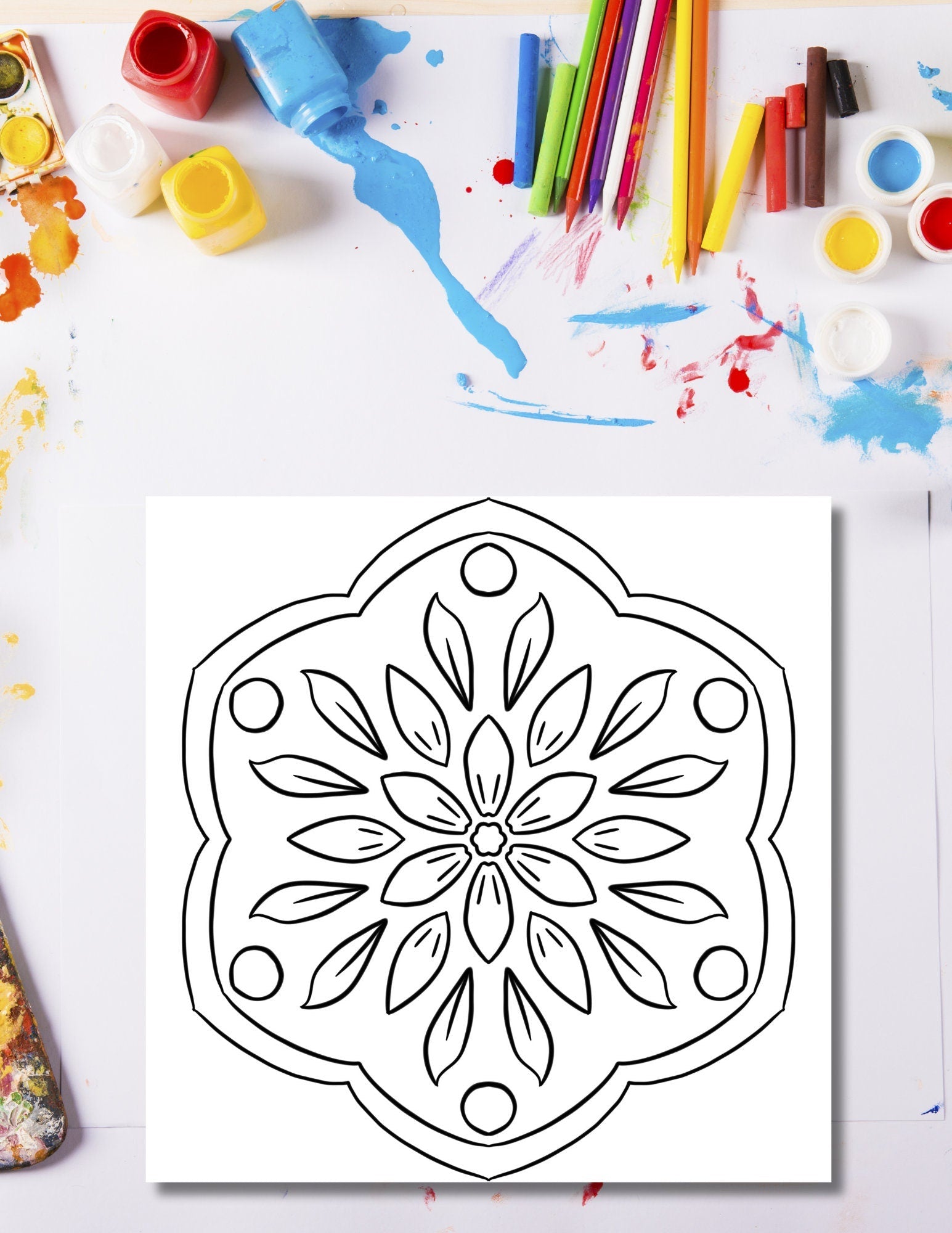 Kids’ Mandala Coloring Pages - 15 Designs - Printable PDF digital download - Blululi