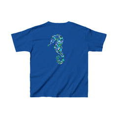 Kids Tee with Mandala Dolphin and Seahorse Design by Blululi Kids clothes - Blululi