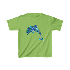 Kids Tee with Mandala Dolphin and Seahorse Design by Blululi Kids clothes - Blululi