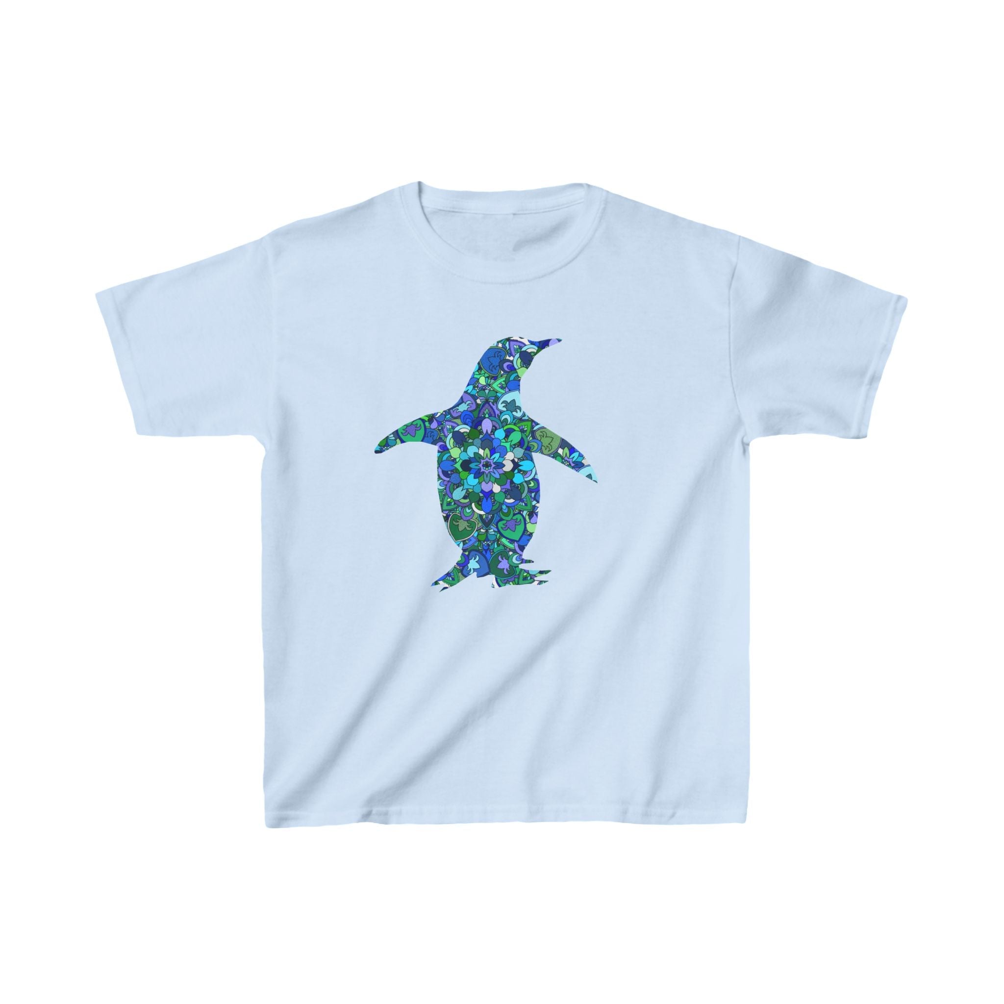 Kids Tee with Mandala Penguin and Seahorse Design by Blululi Kids clothes - Blululi