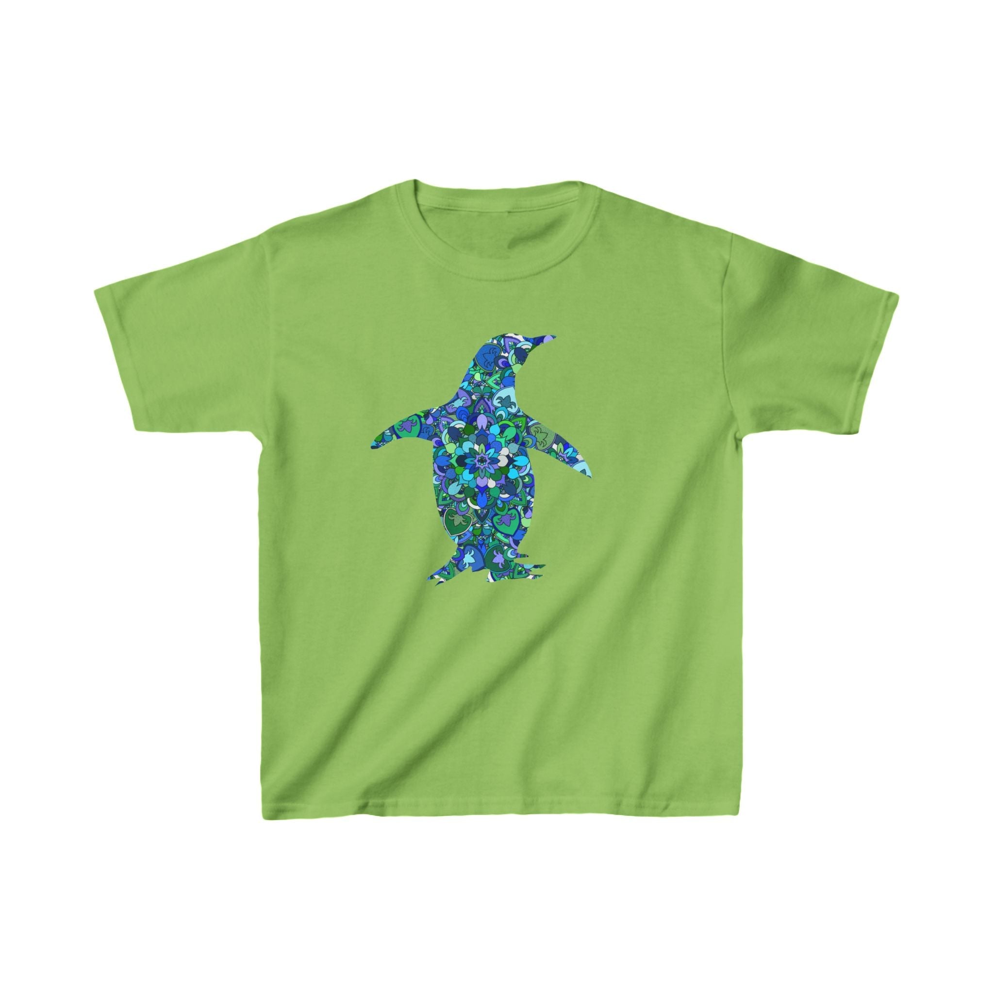 Kids Tee with Mandala Penguin and Seahorse Design by Blululi Kids clothes - Blululi