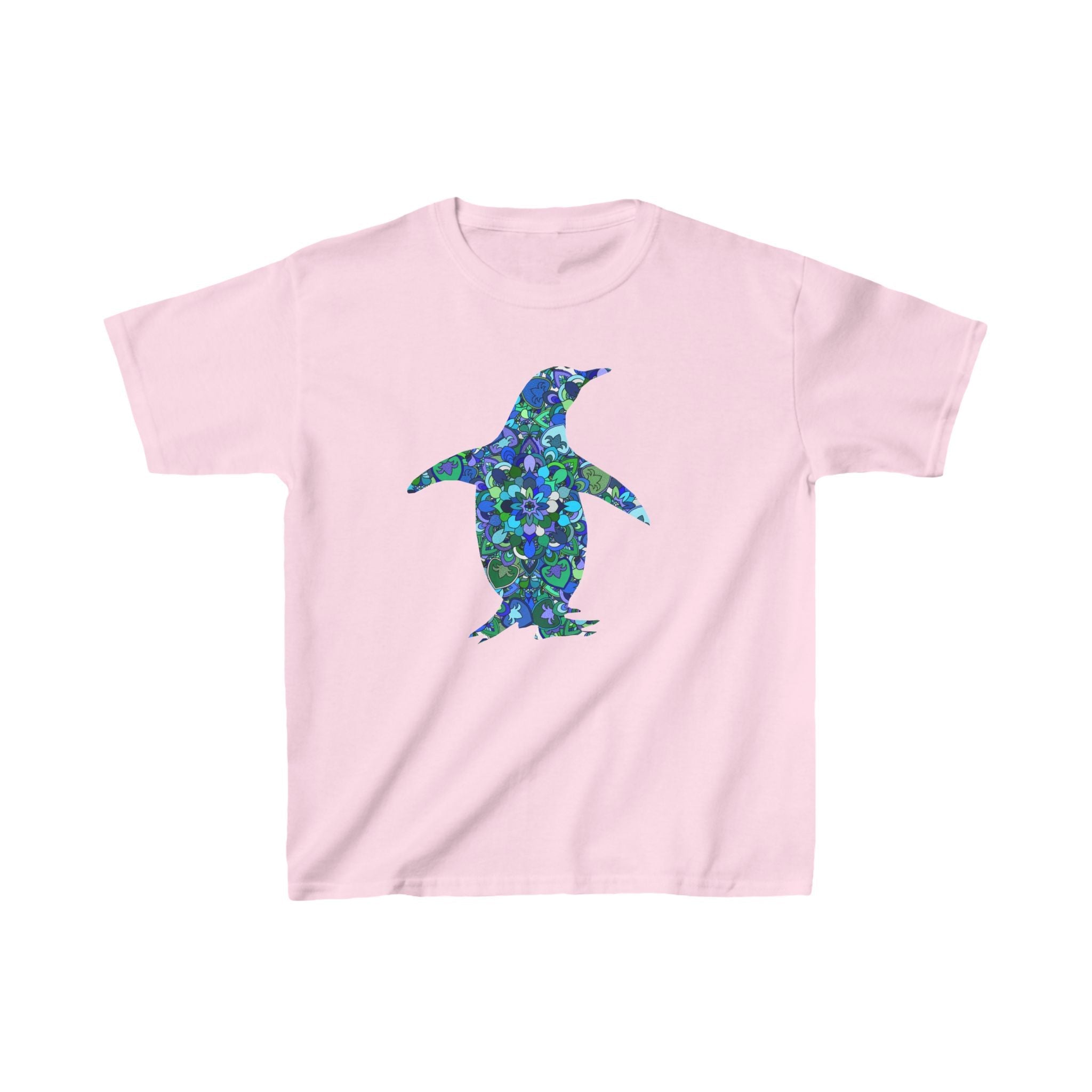 Kids Tee with Mandala Penguin and Seahorse Design by Blululi Kids clothes - Blululi