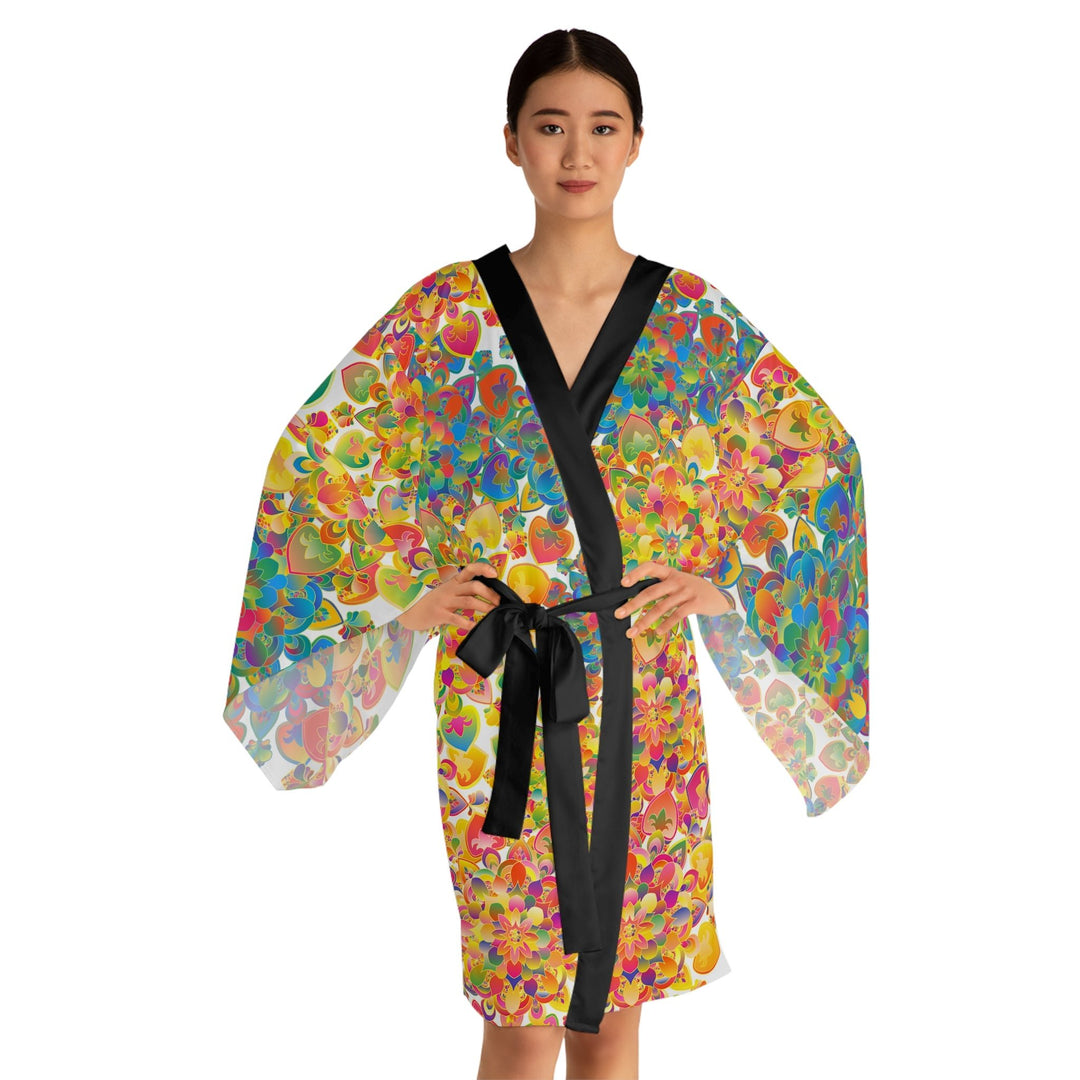 Kimono Robe - Colorful Hand Drawn Mandala Art All Over Prints - Blululi