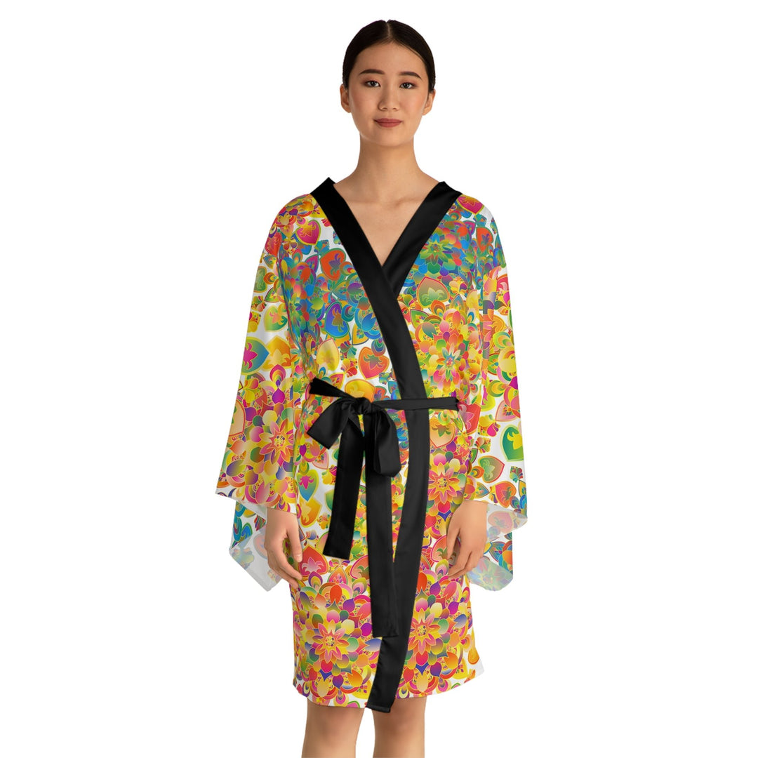 Kimono Robe - Colorful Hand Drawn Mandala Art All Over Prints - Blululi