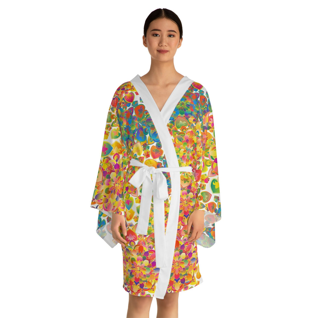 Kimono Robe - Colorful Hand Drawn Mandala Art All Over Prints - Blululi