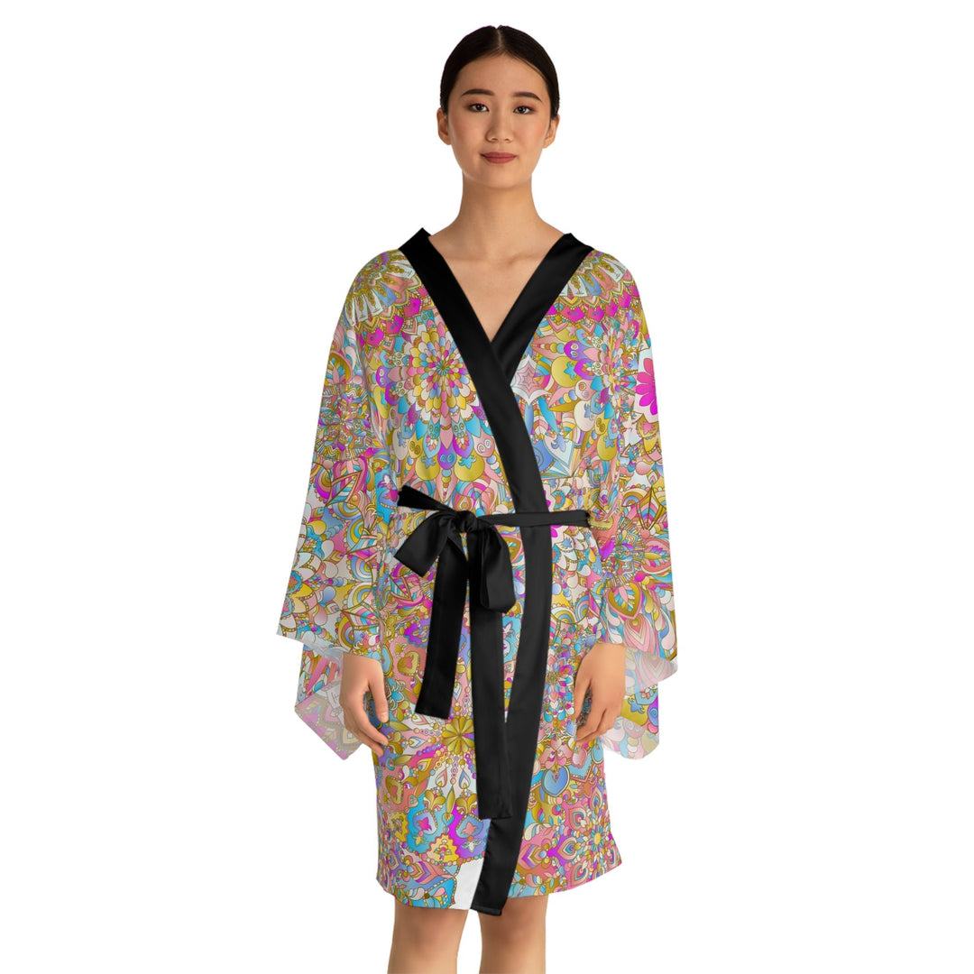 Kimono Robe - Colorful Hand Drawn Mandala Artwork All Over Prints - Blululi