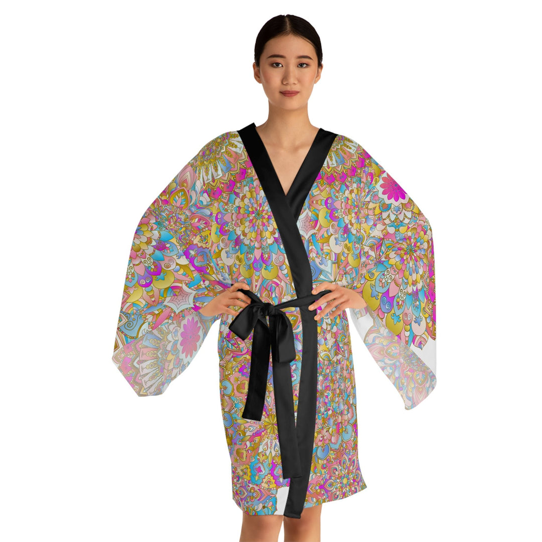 Kimono Robe - Colorful Hand Drawn Mandala Artwork All Over Prints - Blululi