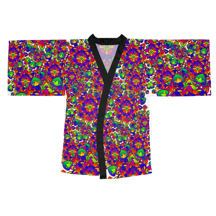 Kimono Robe - Colorful Rainbow Hand Drawn Mandala Artwork All Over Prints - Blululi