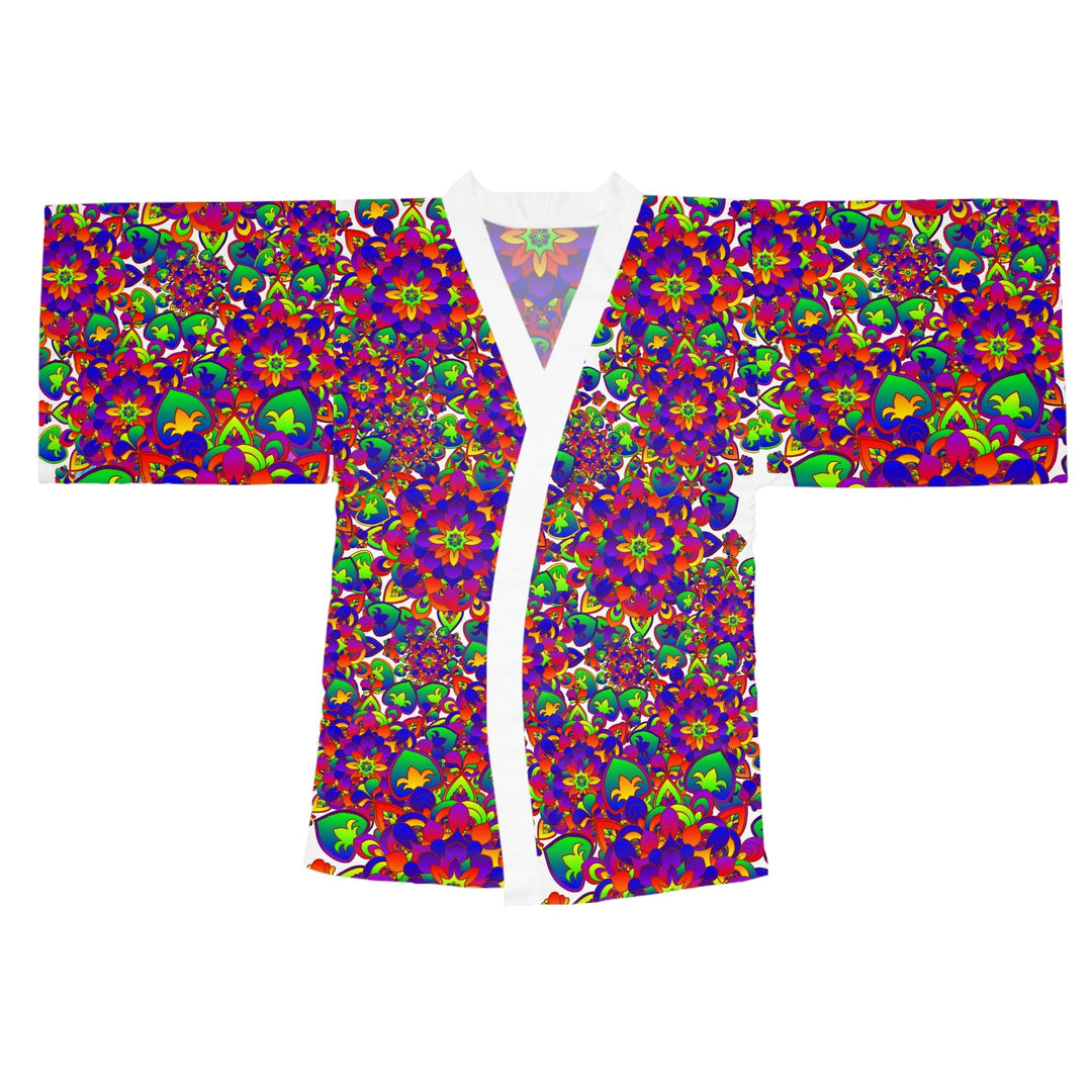 Kimono Robe - Colorful Rainbow Hand Drawn Mandala Artwork All Over Prints - Blululi