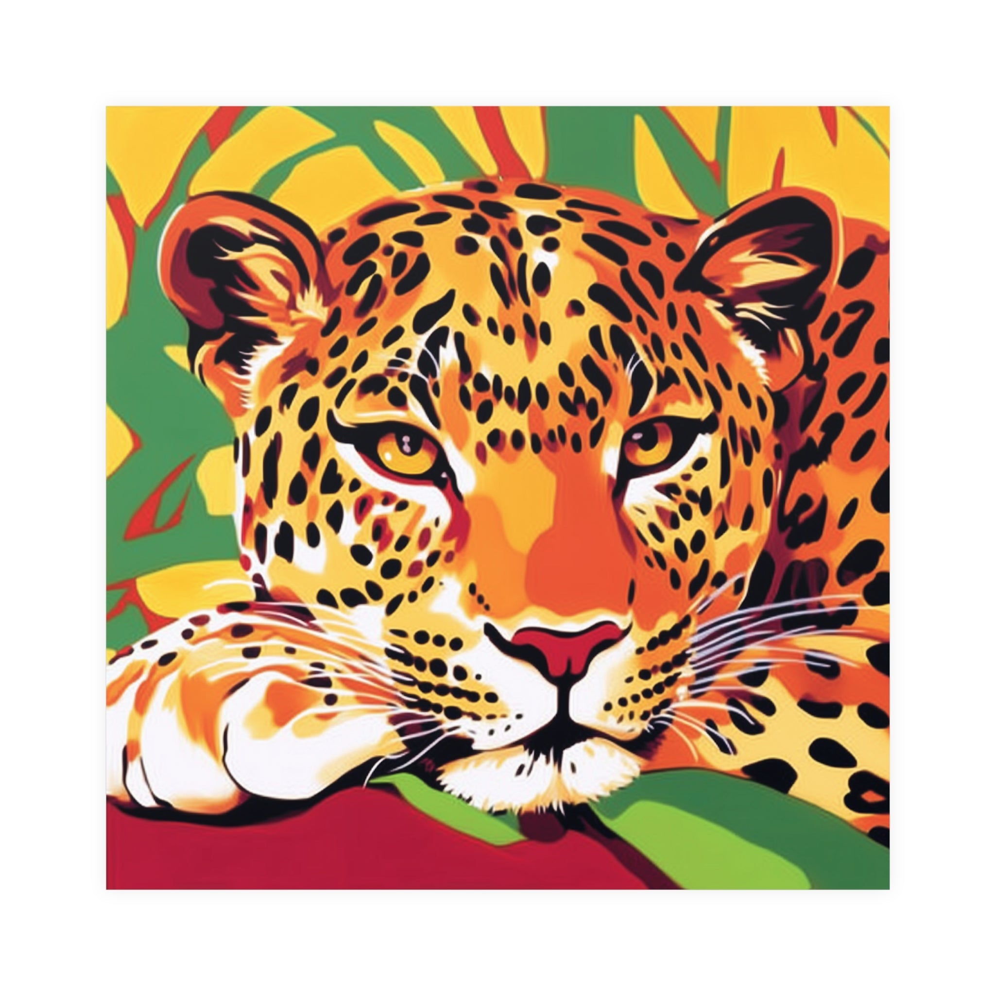 Leopard Face Poster - Savanna Art Print Poster - Blululi