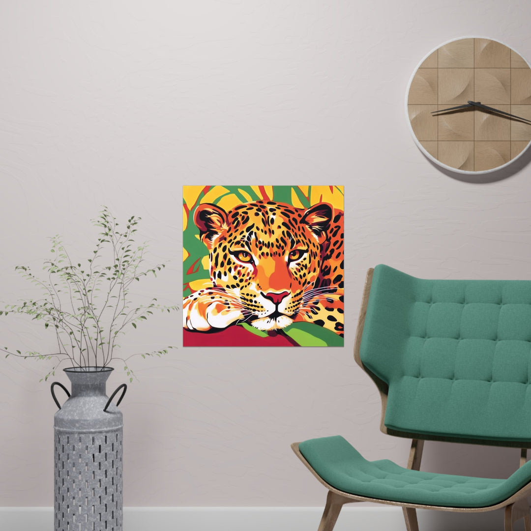 Leopard Face Poster - Savanna Art Print Poster - Blululi