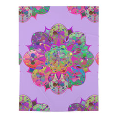 Light Lavender Mandala Baby Swaddle Blanket - Soft Jersey Polyester - Blululi