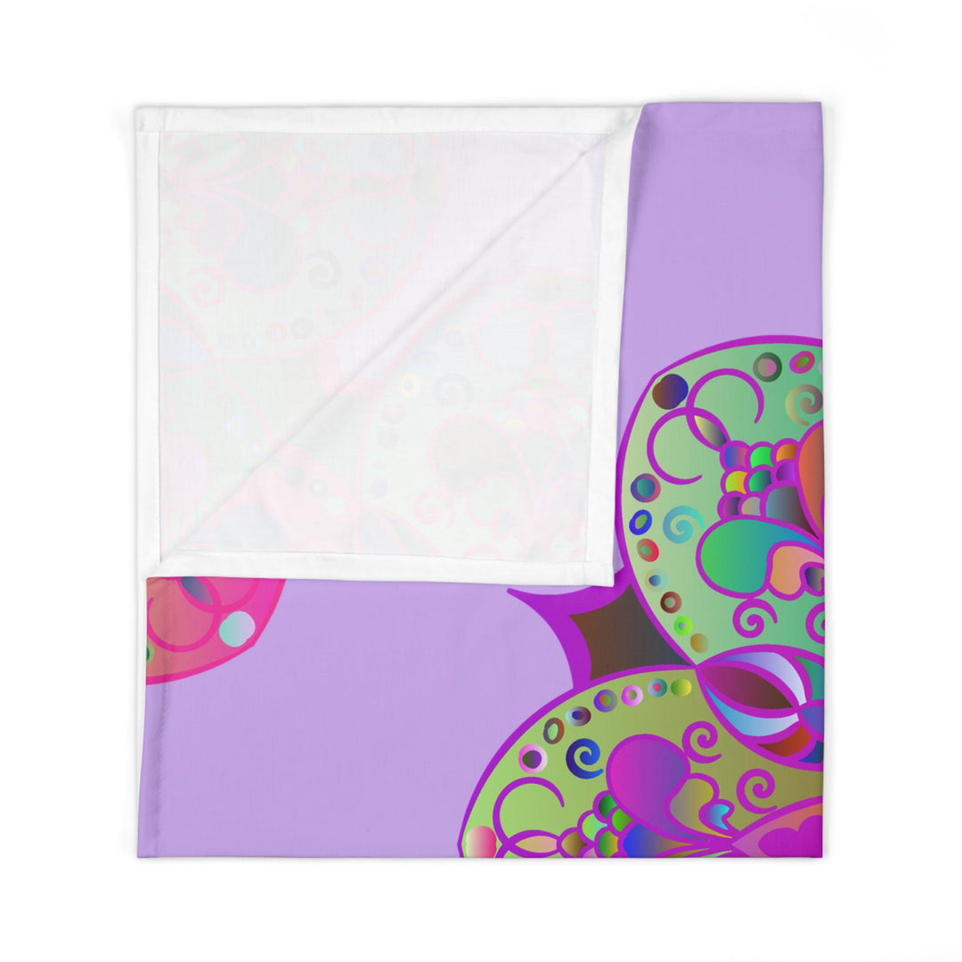 Light Lavender Mandala Baby Swaddle Blanket - Soft Jersey Polyester - Blululi