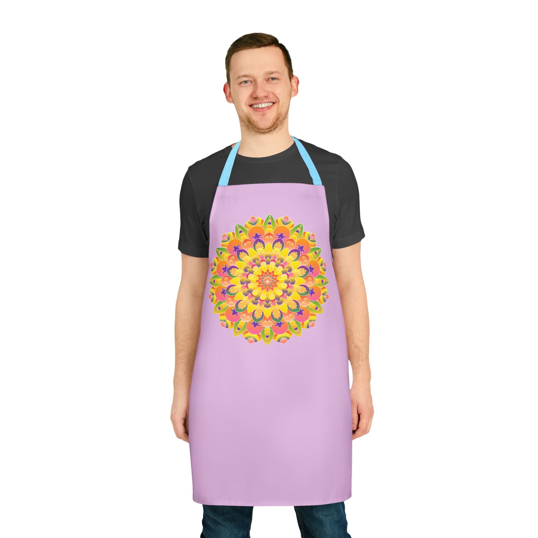 Lilac Mandala Apron - Colorful Kitchen Art All Over Prints - Blululi