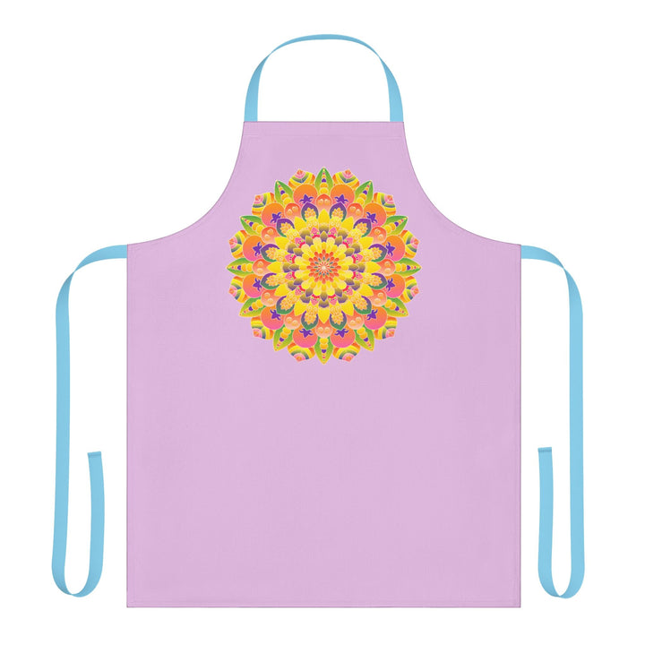 Lilac Mandala Apron - Colorful Kitchen Art All Over Prints - Blululi