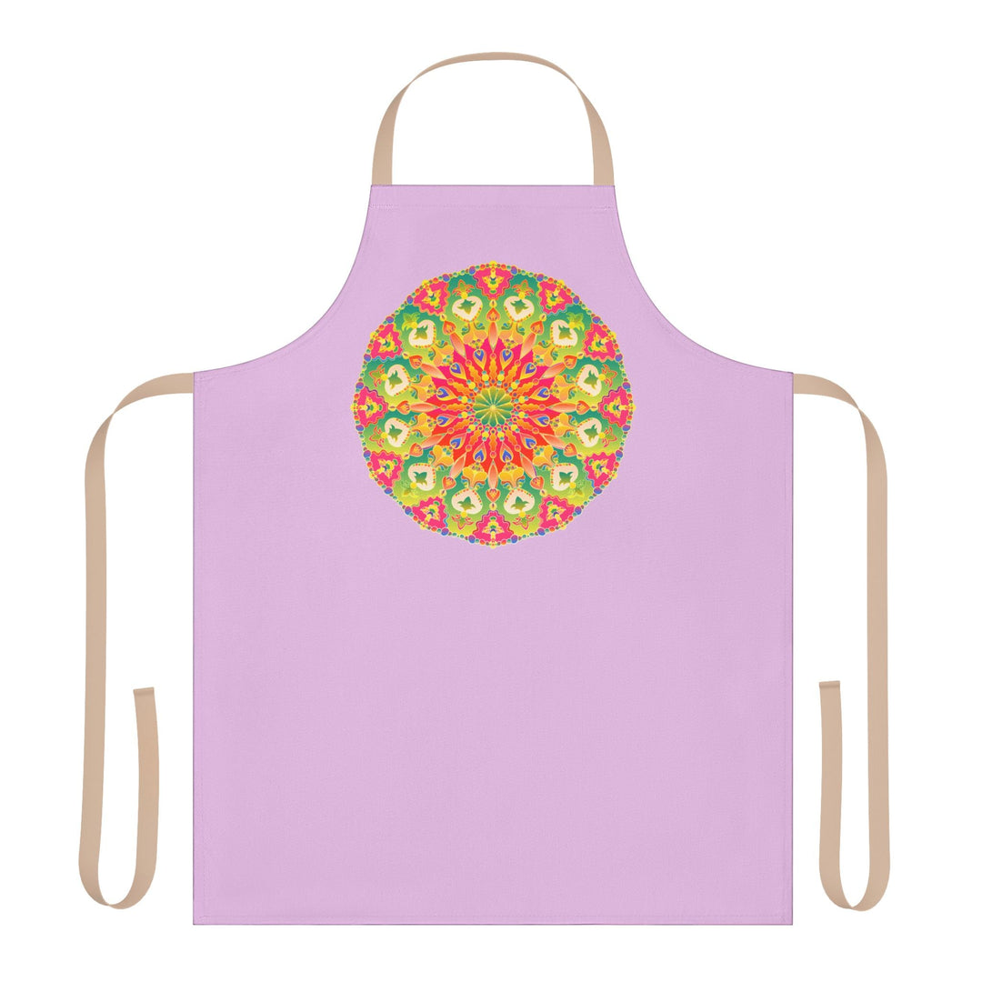 Lilac Mandala Apron - Colorful Kitchen Art All Over Prints - Blululi