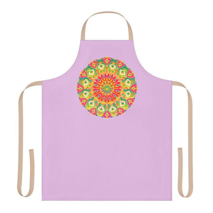 Lilac Mandala Apron - Colorful Kitchen Art All Over Prints - Blululi