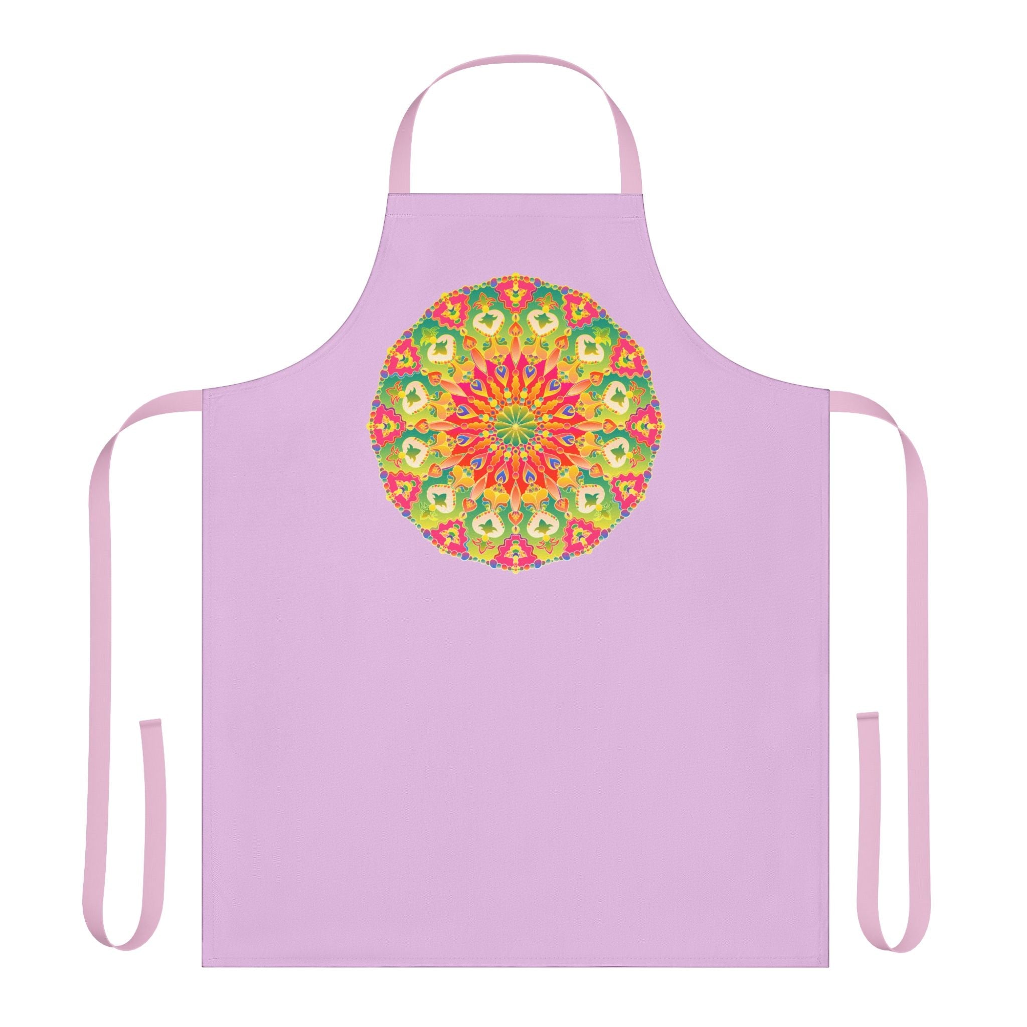 Lilac Mandala Apron - Colorful Kitchen Art All Over Prints - Blululi