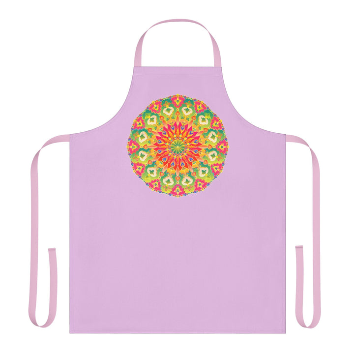 Lilac Mandala Apron - Colorful Kitchen Art All Over Prints - Blululi