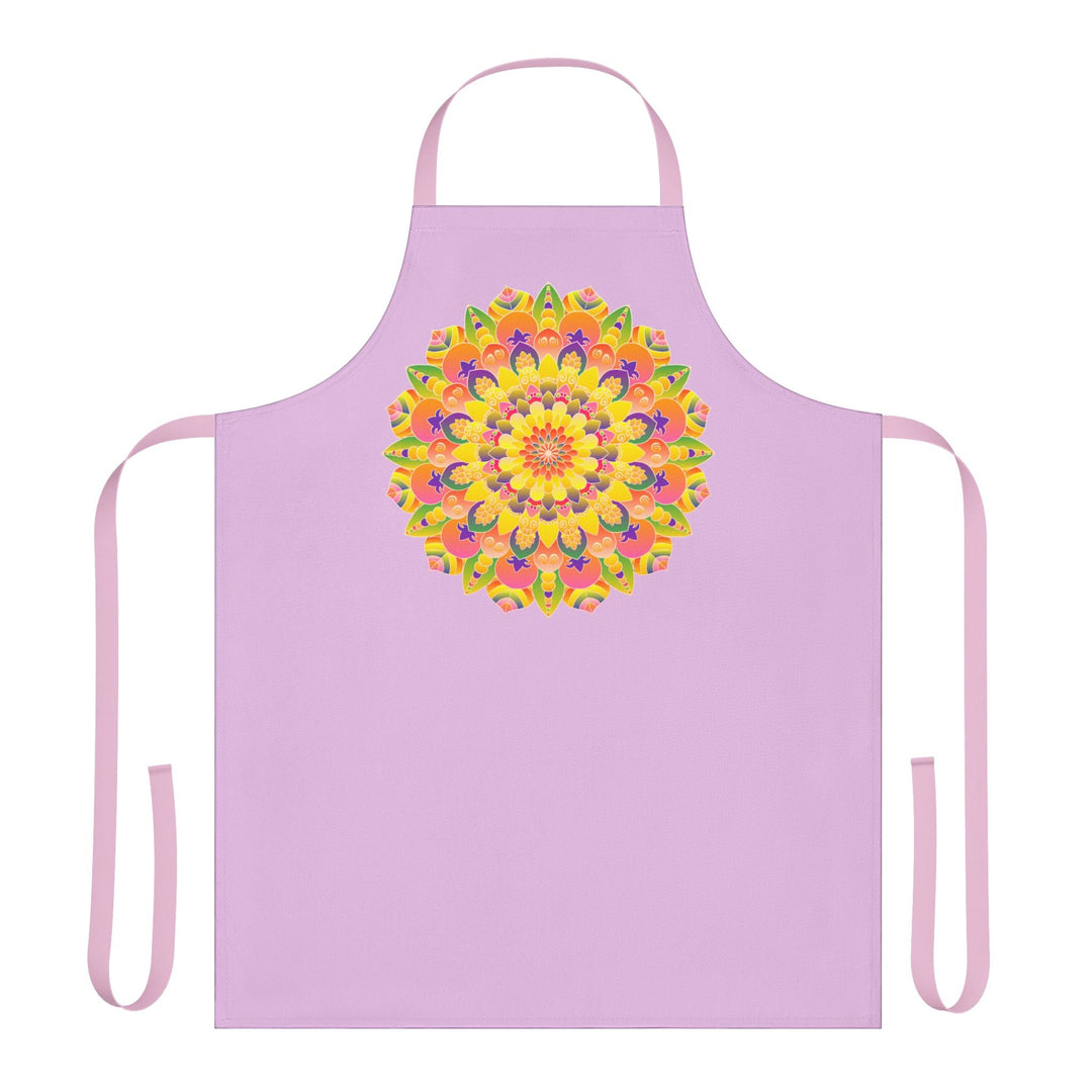 Lilac Mandala Apron - Colorful Kitchen Art All Over Prints - Blululi