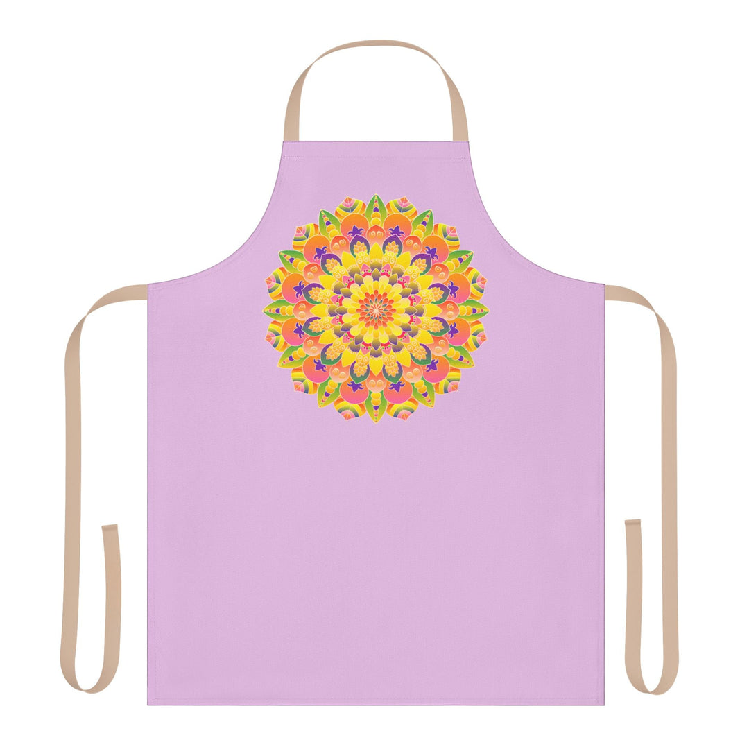 Lilac Mandala Apron - Colorful Kitchen Art All Over Prints - Blululi