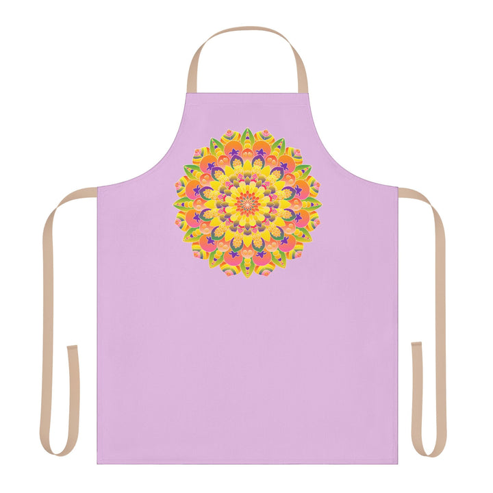 Lilac Mandala Apron - Colorful Kitchen Art All Over Prints - Blululi