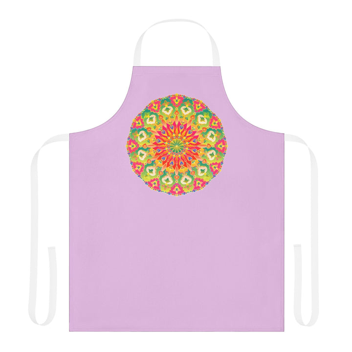 Lilac Mandala Apron - Colorful Kitchen Art All Over Prints - Blululi