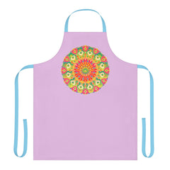 Lilac Mandala Apron - Colorful Kitchen Art All Over Prints - Blululi