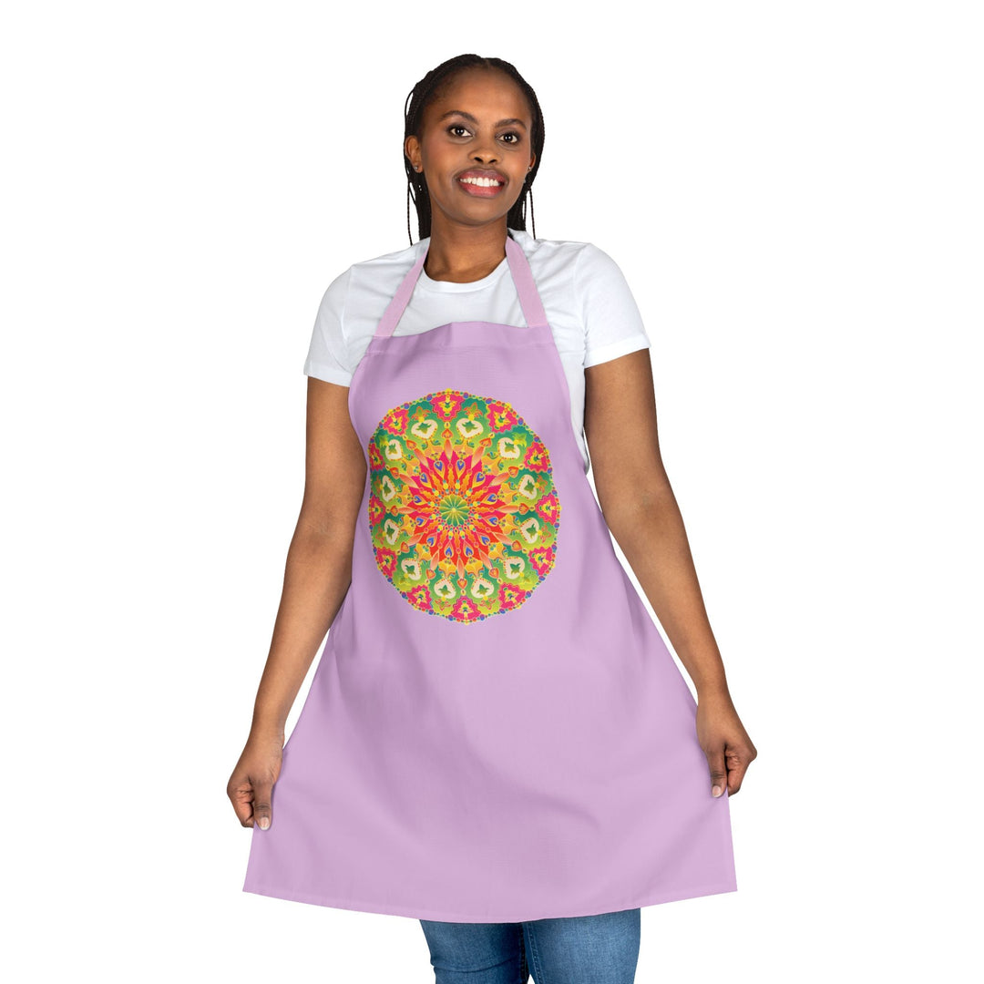 Lilac Mandala Apron - Colorful Kitchen Art All Over Prints - Blululi