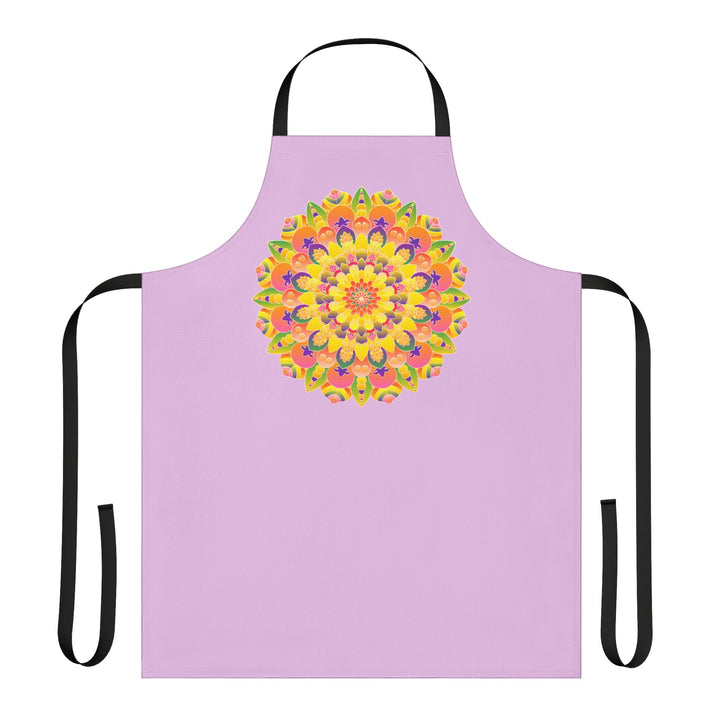 Lilac Mandala Apron - Colorful Kitchen Art All Over Prints - Blululi