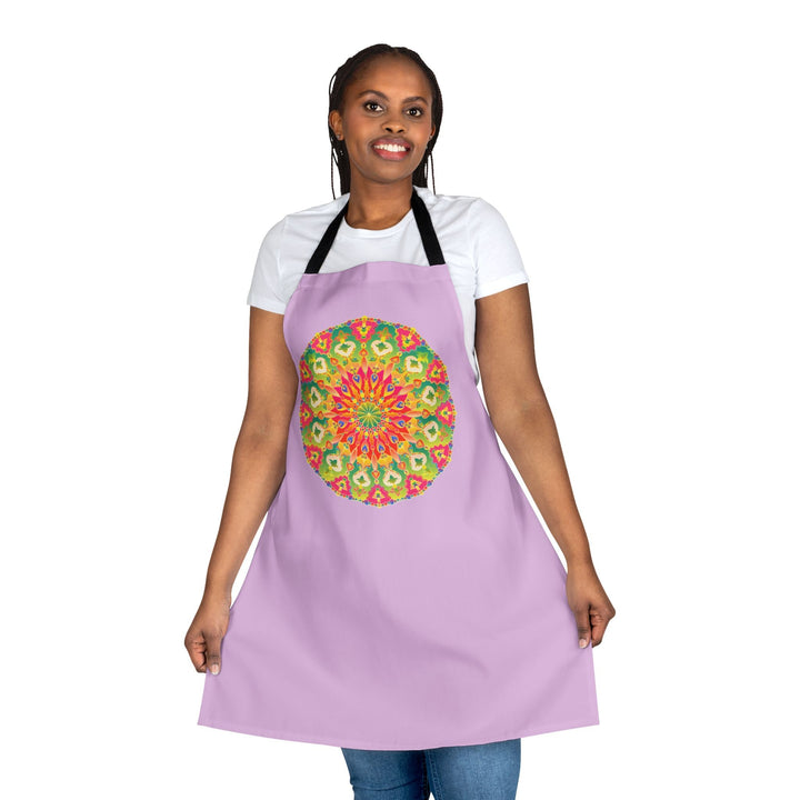 Lilac Mandala Apron - Colorful Kitchen Art All Over Prints - Blululi