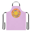 Lilac Mandala Apron - Hand - Drawn Art All Over Prints - Blululi