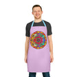 Lilac Mandala Apron - Hand Drawn Art All Over Prints - Blululi