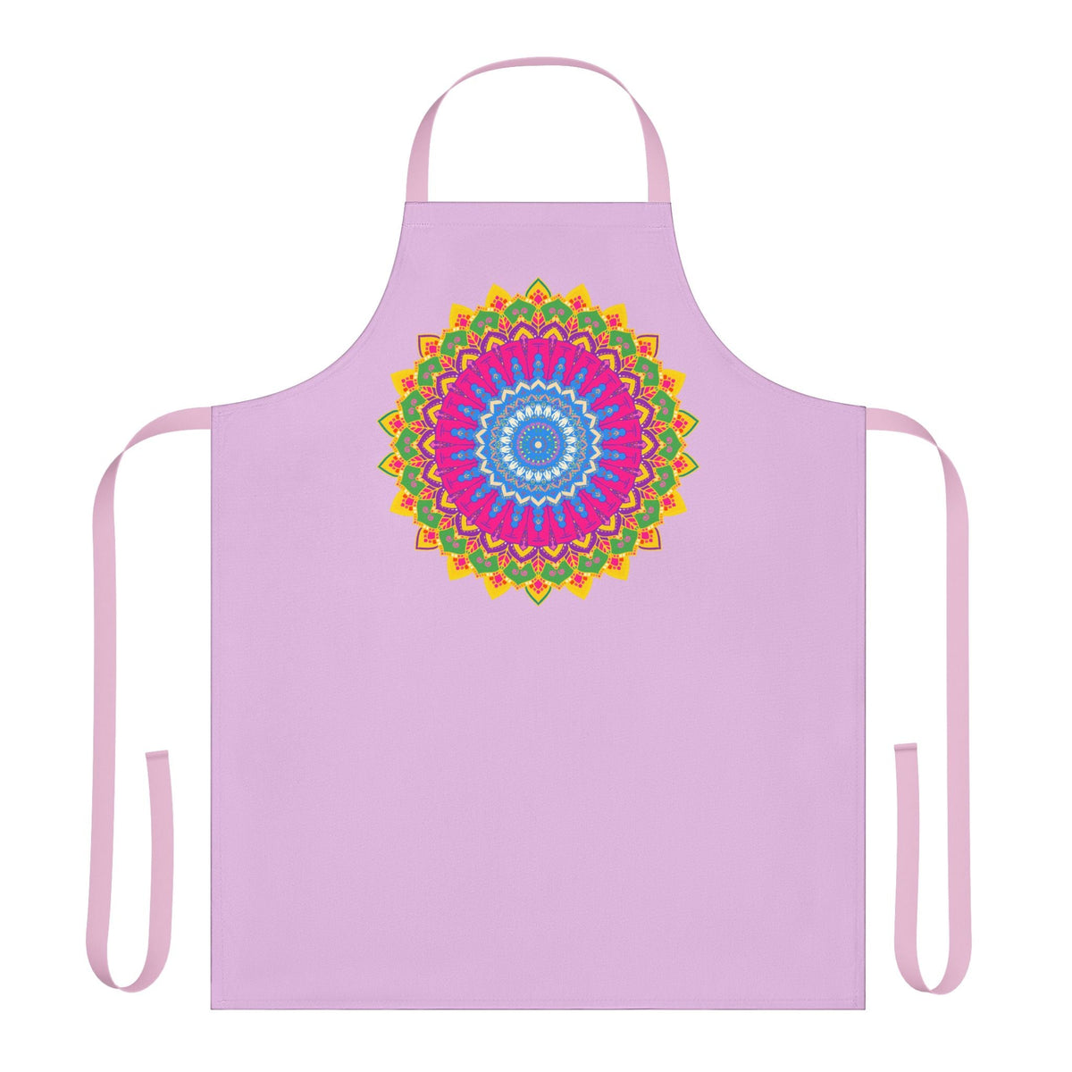 Lilac Mandala Apron - Hand Drawn Art All Over Prints - Blululi