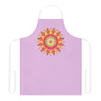 Lilac Mandala Apron - Hand Drawn Art All Over Prints - Blululi