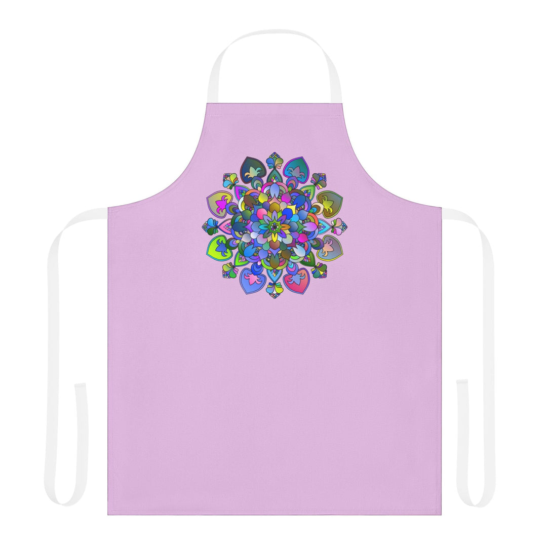 Lilac Mandala Apron - Hand Drawn Art All Over Prints - Blululi