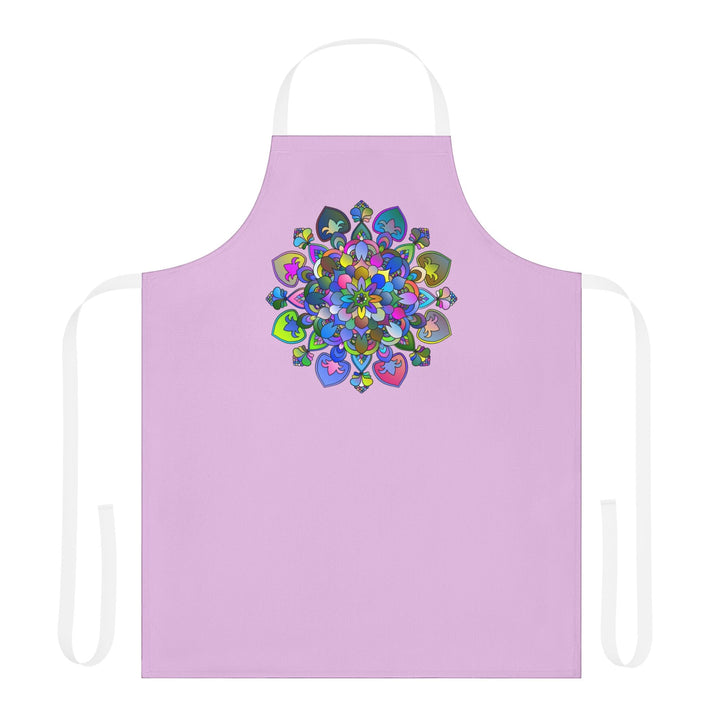 Lilac Mandala Apron - Hand Drawn Art All Over Prints - Blululi